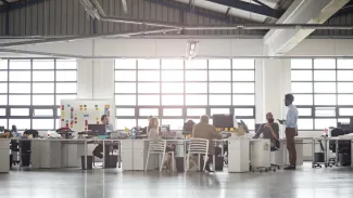 People working in an office