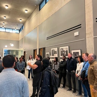 Tour at library