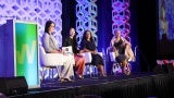 Day 3 WLS keynote featuring Jen Johnson of Construct Connect; AIA 2025 president elect Evelyn Lee; Danielle Tillman, managing principal of BKL Architecture