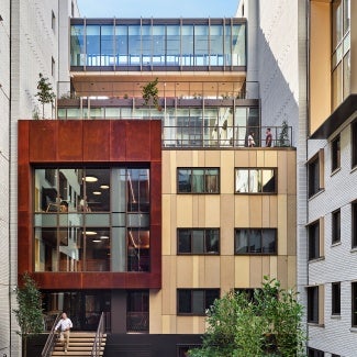 View from courtyard entrance, facing South.